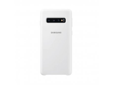 SAMSUNG Silikonska maska, S10, bela (EF-PG973-TWE)