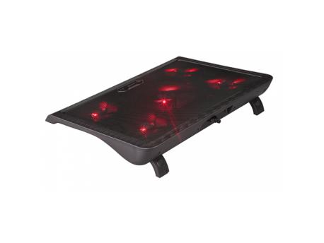 MARVO Hladnjak za laptop 15-17'' Marvo FN33 5 ventilatora sa pozadinskim osvetljenjem crno/crveni
