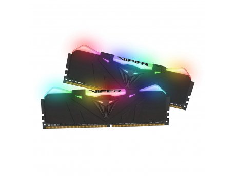 PATRIOT Memorija DDR4 16GB 2x8GB 3200MHz Patriot Viper RGB Black Dual Channel PVR416G320C6K