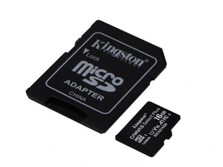 KINGSTON MICRO SD 16GB + SD adapter, SDCS2/16GB