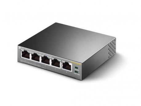 TP LINK Switch Gigabit 5x RJ45 10/100/1000Mbps (4x PoE port) 56W PoE napajanje metalno kuciste  (TL-SG1005P)