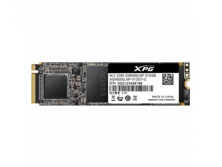 A DATA 512GB M.2 PCIe Gen 3 x4 NVMe ASX6000LNP-512GT-C SSD