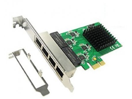 E-GREEN PCI-Express kontroler 4-port Gigabit Ethernet