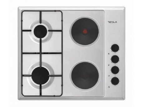 TESLA HM6220SX,4 zone,2 elekt.ringle+2 gas,60cm,inox