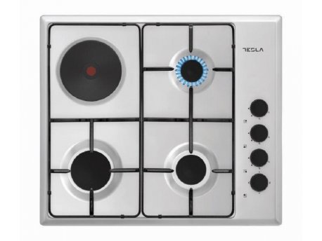 TESLA HM6310SX,4 zone,1 elekt.ringla+3 gas,60cm,inox