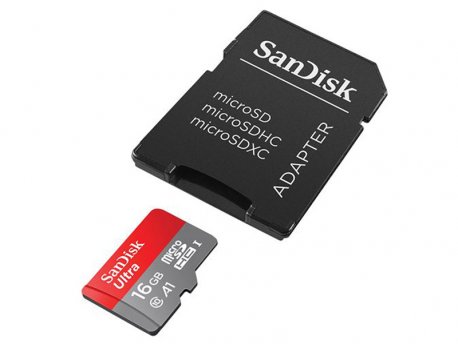 SANDISK Ultra MICRO SD 16GB + adapter SDSQUAR-016G-GN6MA
