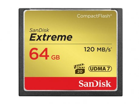 SANDISK COMPACT FLASH CARD 64GB Extreme SDCFXSB-064G-G46