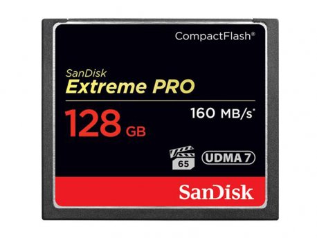 SANDISK COMPACT FLASH CARD.128GB Extreme PRO SDCFXPS-128G-X
