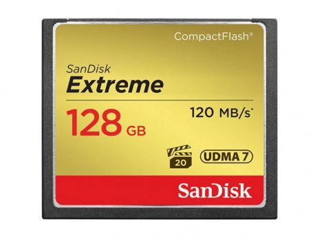 SANDISK COMPACT FLASH CARD.128GB Extreme SDCFXSB-128G-G46