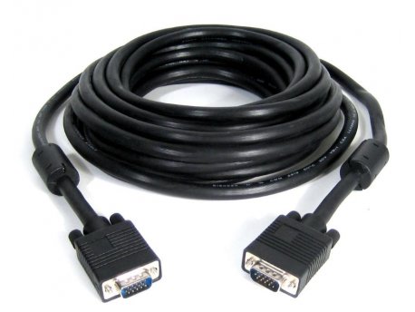 FAST ASIA Kabl VGA M/M 10m HQ feritno jezgro crni