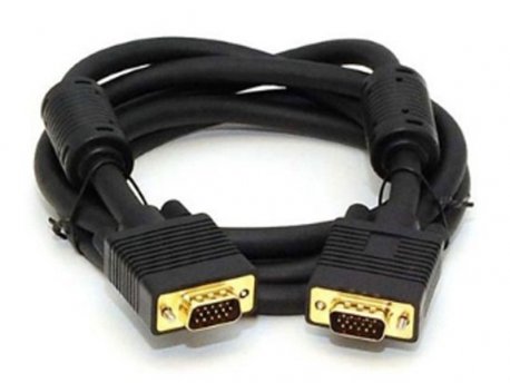 FAST ASIA Kabl VGA M/M 3m HQ feritno jezgro crni