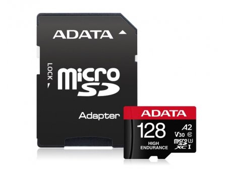 A DATA UHS-I U3 MicroSDXC 128GB V30S class 10 + adapter AUSDX128GUI3V30SHA2-RA1