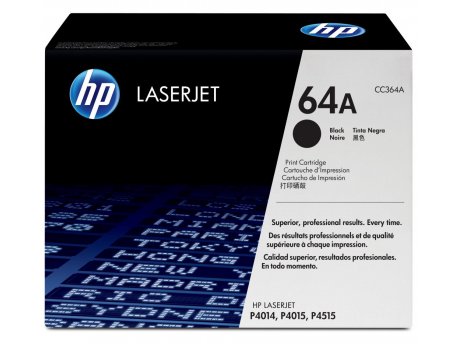HP 64A Black Original LaserJet Toner Cartridge, CC364A