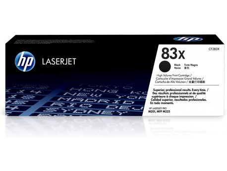 HP HP 83X High Yield Black Original LaserJet Toner Cartridge, CF283X