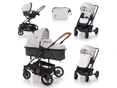 LORELLI BERTONI Kolica S-500 Set Grey&Black Cross (2020)