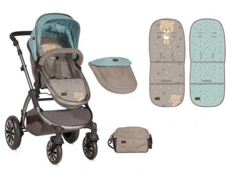 LORELLI BERTONI Kolica Aurora Beige&Green Bear