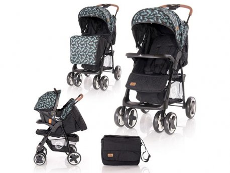 LORELLI BERTONI Kolica Ines Set Black Leaves (2020)