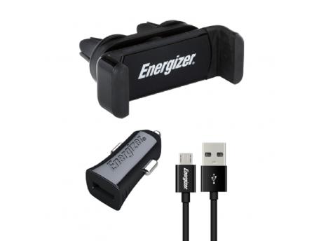 Energizer CAR KIT 1A Clipped  +MicroUSB Cable Black