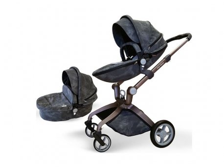 HOT MOM KOLICA WASHING GREY 2U1 (sportsko sediste+korpa)