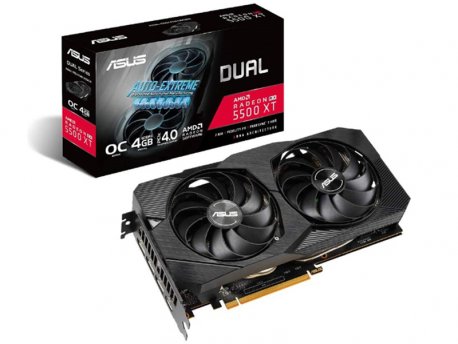 ASUS AMD Radeon RX 5500 XT, 4GB, 128-bit, DUAL-RX5500XT-O4G-EVO