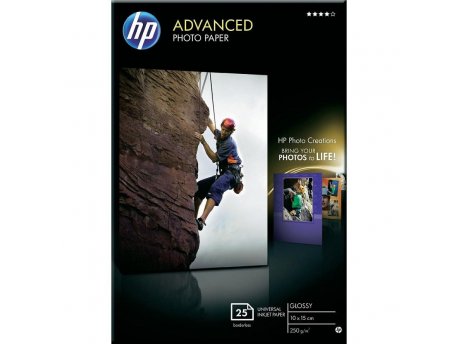 HP Advanced Glossy Photo Paper,250 g/m2,25 sht/10 x 15 cm borderless [Q8691A]