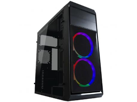 LC POWER 999B-ON Midi Tower kuciste, ATX/mATX/mITX, Gaming RGB, 2xRGB vent, prostor za optiku