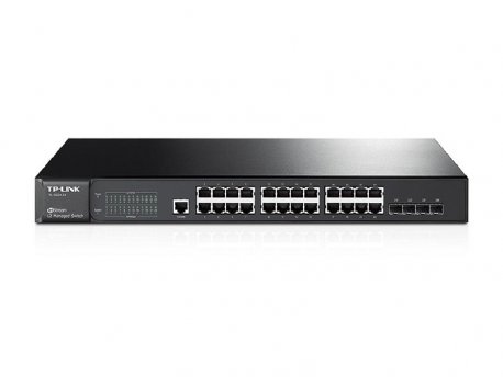 TP LINK JetStream 24-Port Gigabit L2 Managed Switch with 4 Combo SFP Slots T2600G-28TS