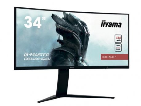 IIYAMA 34, UW Pro-Gaming, G-Master Red Eagle, UWQHD, 144Hz, VA, 1ms, AMD FreeSync, Zvučnici, GB3466WQSU-B1
