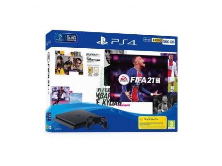 PLAYSTATION PS4 500GB F Chassis Black + FIFA 21