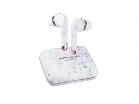 HAPPY PLUGS Air 1 PLUS In Ear- White Marble