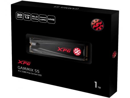 ADATA 1TB M.2 PCIe Gen3 x4 XPG GAMMIX S5 AGAMMIXS5-1TT-C SSD