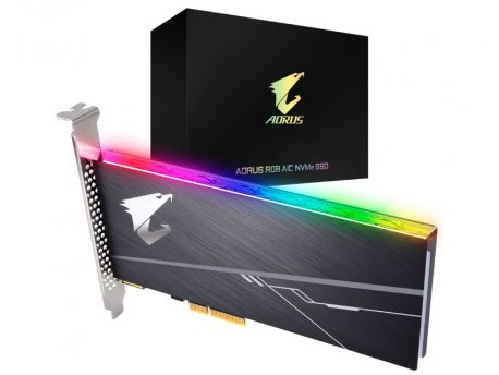 GIGABYTE 512GB AIC PCIe Gen3 x4 NVMe AORUS RGB SSD GP-ASACNE2512GTTDR
