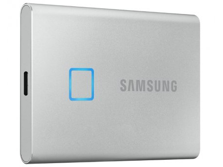 SAMSUNG Portable T7 Touch 1TB srebrni eksterni SSD MU-PC1T0S