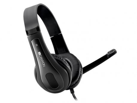 CANYON HSC-1, slušalice sa mikrofonom, 3.5mm, CNS-CHSC1B