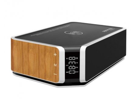 PROMATE Bezicni zvucnik sa integrisanim bezicnim punjacem Wi-fi Speaker Led Alarm FM Radio Function