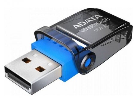 ADATA 64GB 3.1 AUD330-64G-RBK crni