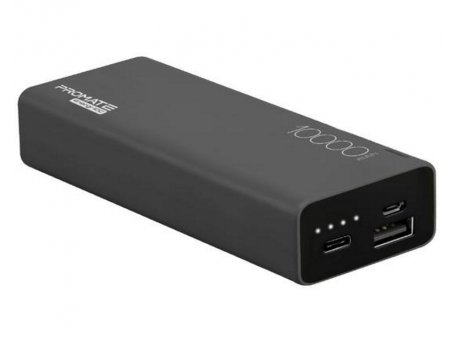PROMATE Energi-10C 10,000mAh prenosiva baterija crna