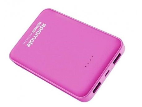 PROMATE VolTag-10 LITHIUM POLYMER Power Bank 10000mA pink