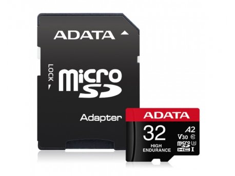 ADATA UHS-I U3 MicroSDHC 32GB V30S class 10 + adapter AUSDH32GUI3V30SHA2-RA1