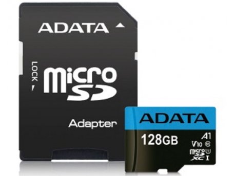 ADATA UHS-I MicroSDXC 128GB class 10 + adapter AUSDX128GUICL10A1-RA1