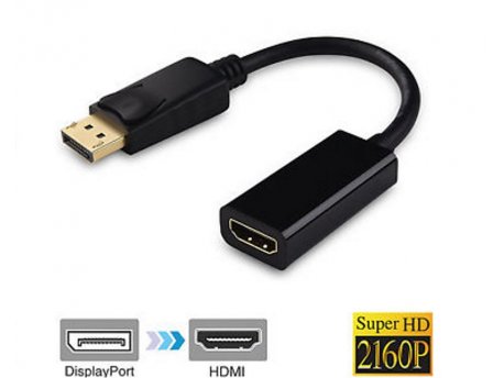 FAST ASIA Adapter-konvertor Display Port na HDMI 4 K