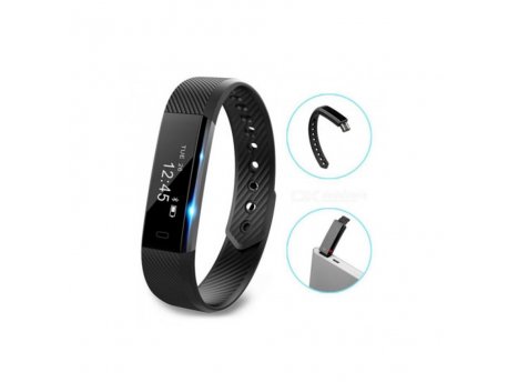 FIT PRO UP ID115 Black fitnes narukvica