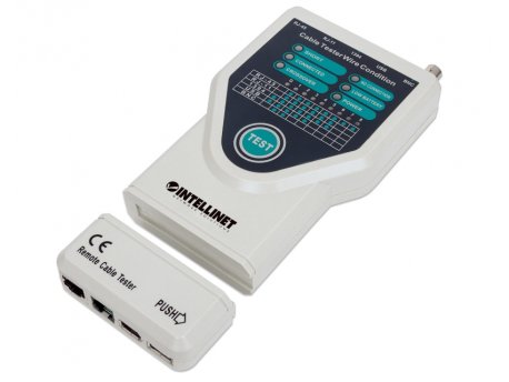 INTELLINET Cable tester 5 in 1 retail Box sivi