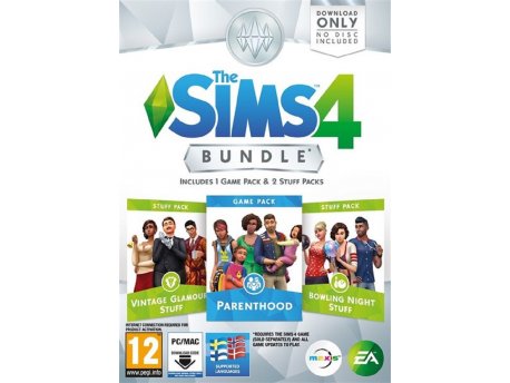 ELECTRONIC ARTS The Sims 4 Bundle Pack 9 Vintage Glamour Stuff + Parenthood + Bowling Night Stuff (Code in a box)