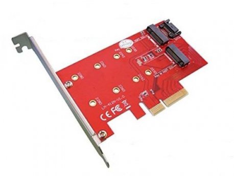 OSTALI Kontroler NEWMB Dual M.2 SSD na PCIE, N-PEM22