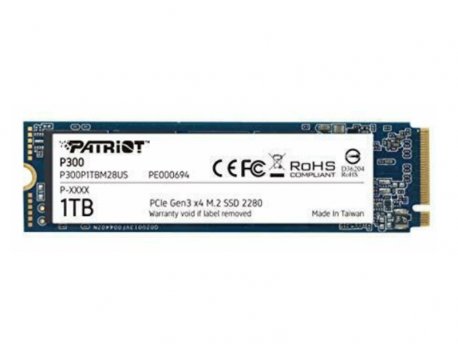 PATRIOT P300 2TB, M.2 NVMe PCIe 3.0, 2100MBS/1650MBS, P300P2TBM28