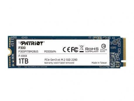 PATRIOT P300 1TB, M.2 NVMe PCIe 3.0, 2100MBs/1650MBs, P300P1TBM28