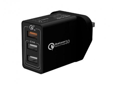 PROMATE Triport-QC punjač triple USB crni