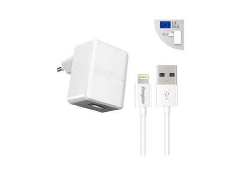 Energizer Max Wall Charger 1USB+MicroUSB Cable White 1A