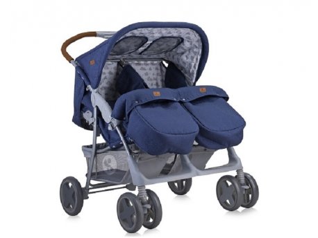 LORELLI BERTONI KOLICA TWIN DARK BLUE COUDS (2020) + TORBA